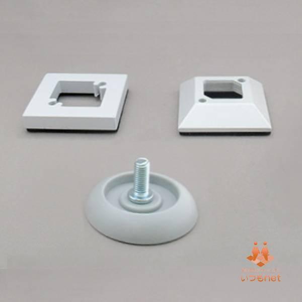 ■商品名■【テーブル・ソファ脚パーツ】多目的フット　脚先寸法：凸面体　13mm×60mmPL 55mm×55mm×13mmRX 55mm×55mm×17mm材質：ABS樹脂・スチールＭ8ネジ式※画像の延長チューブは別売りです※PL,RXはス...