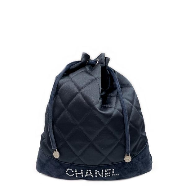 CHANEL(シャネル) マトラッセ ロゴ ミニ 巾着 SV金具 ヴィンテージ 