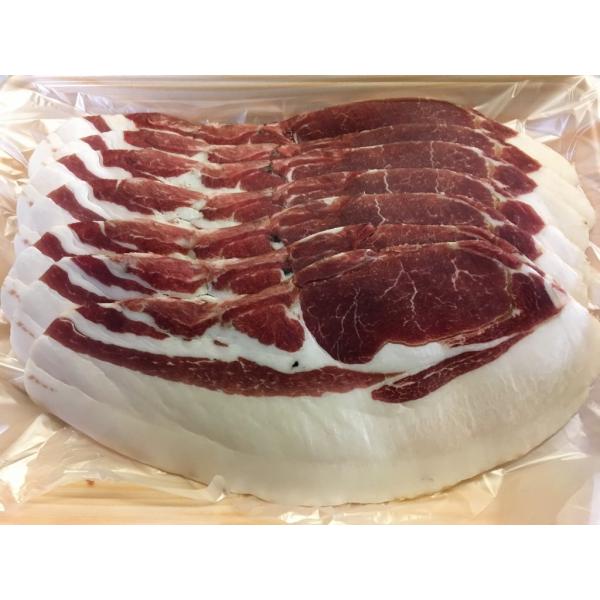 広島県産　天然猪肉特上ロース薄切り（しゃぶしゃぶ用）（５００ｇ）数量限定品　※年内発送が難しくなりました。最短で1月6日以降となります。脂の乗った猪の特上ロースです※領収書に関してご入り用の場合、ご注文いただいた商品と同封させていただく事は...
