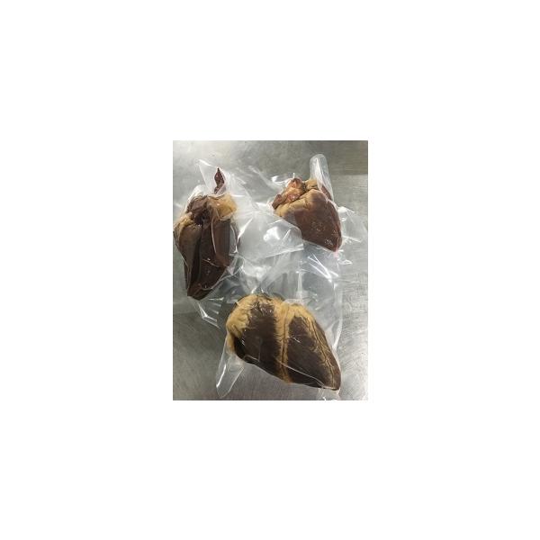 広島県産　天然猪ハツ（心臓）燻製　（５００ｇ）猪のハツを燻製にしましたスライスして軽くグリルしてお召し上がりください内容：５００ｇ賞味期限：別途記載保存：冷凍庫で保存してください