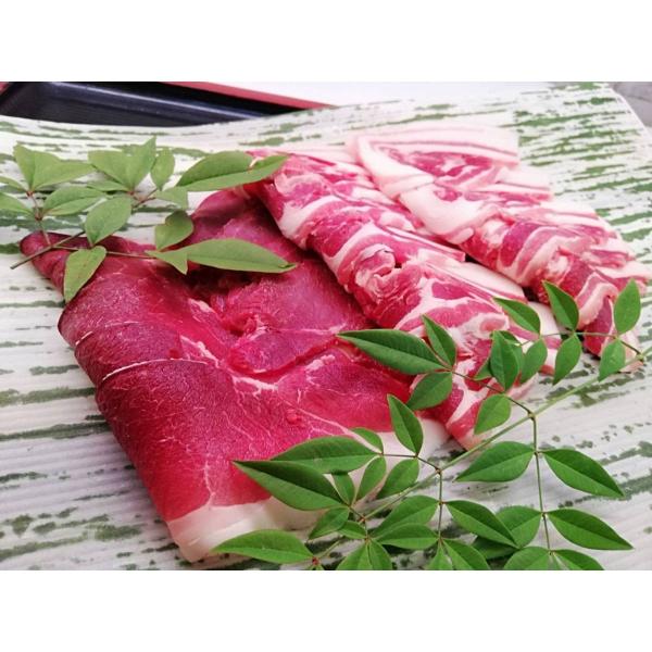 広島県産　天然猪肉ぼたん鍋スライス焼肉用スライスご希望の方は「焼肉用スライス」と添え書き下さい。カタロース、バラ、モモなどはいってます。いろんな味わいをお楽しみ下さい。内容：鍋用スライス５００ｇ商品：冷凍品賞味期限：別途記載