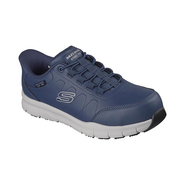 SKECHERS スケッチャーズ ワークシューズ 200454-JNVY ネイビー 紺 27.0cm 1足 セフティ NAMPA ナンパ Slip-ins