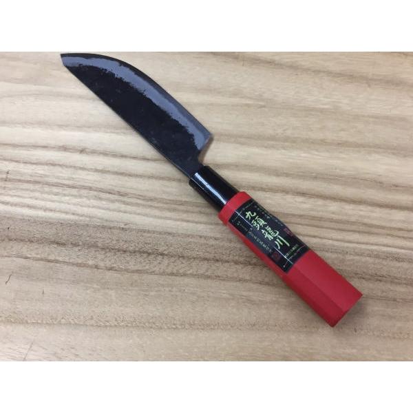九頭龍川 剣型 野菜収穫包丁 135mm TY-754 両刃 白二鋼 赤柄 九頭龍川 剣型 野菜収穫包丁 135mm TY-754 両刃 白二鋼 赤柄