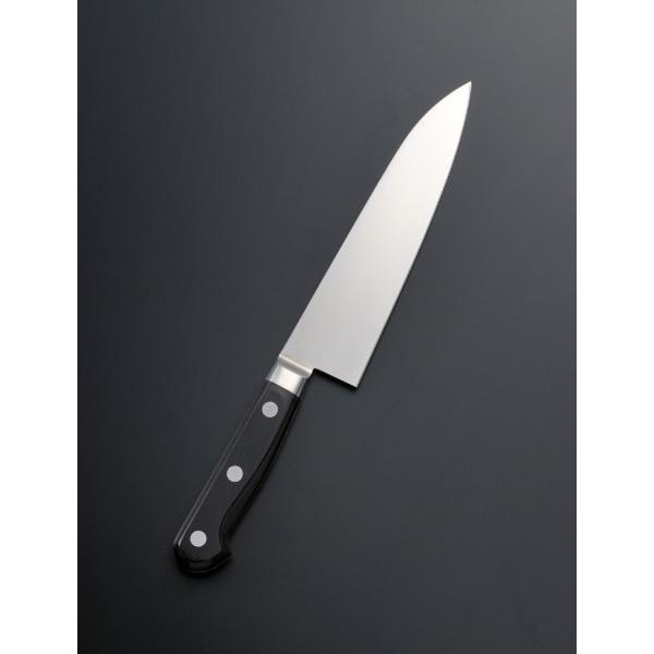 ・全長：約297mm・刃渡：約176mm・刃幅：約41mm・重量：約149g・錆に強く切味鋭いモリブデンヴァナジューム鋼を使用した、全鋼の牛刀です。・一体型の口金タイプなので、ハンドルは劣化しにくく、清潔に保たれます。[ 牛刀包丁 牛刀庖丁...