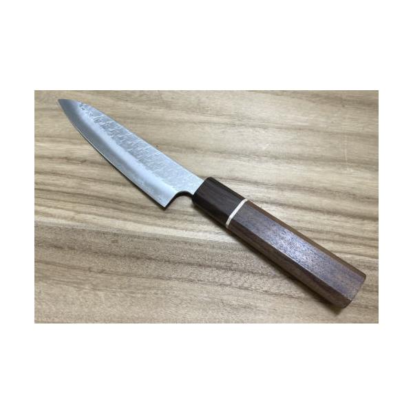 越前数馬 吹雪 ペティ 140mm SGW八角柄 粉末ハイス鋼 SG2 鎚目打 鍛造 手造り 越前打刃物 日本製 *