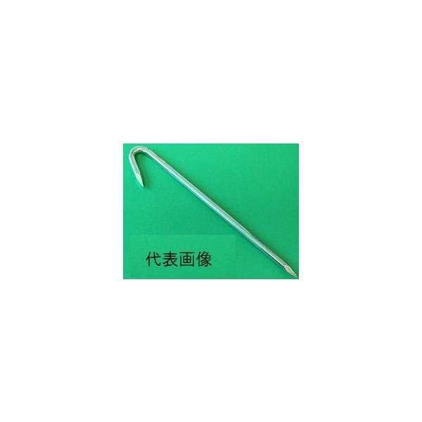 線径：8mm全長：280mm[ トラロープ 標識ロープ 工事 現場 駐車場 区画 仕切 仕切線 黄黒ロープ タイガーロープ 立入禁止 危険 ロープスティック ロープ杭 ロープ止め釘 ロープ止め杭 荷台 固定 ロープ釘 花壇 仕切り ネットフ...