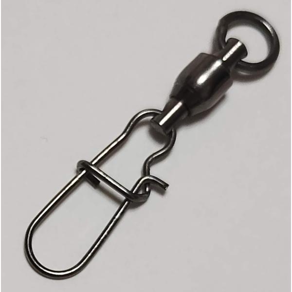 スナップスイベル4# 長さ38mm 強度50kg 12個セット 限定版黒色