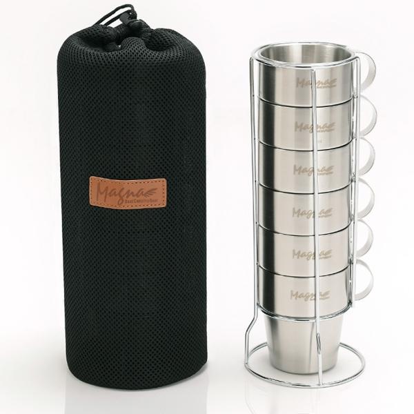 キャンプ マグカップセット アウトドア ステンレス ダブルウォール 二