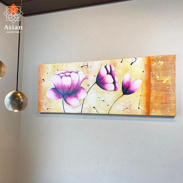 花の絵 花 絵画 インテリア アートパネル モダン アジアン バリ