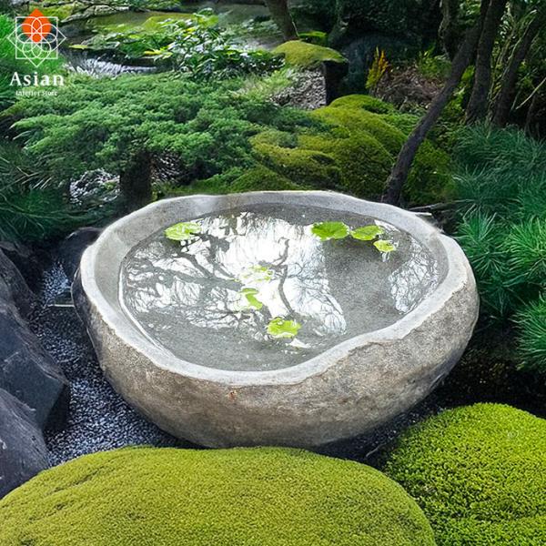 つくばい 手水鉢 庭石 石 花器 プランター 水鉢 庭 水盆 フラワーボウル 睡蓮鉢 バリ雑貨 アジアン雑貨 リバーストーン 赤系 Buyee Buyee บร การต วกลางจากญ ป น ซ อจากประเทศญ ป น