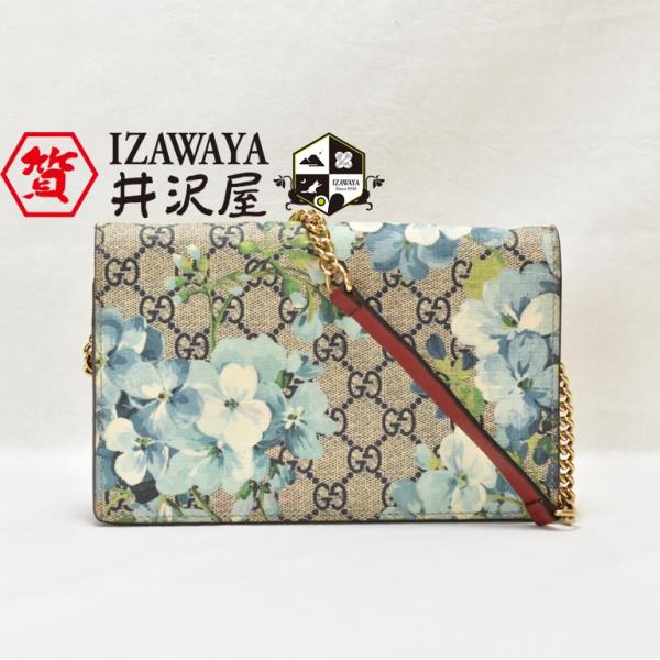 グッチ チェーンウォレット ハンドバッグ 長財布 GG キャンバス プレート GUCCI グッチ GGブルームス チェーンウォレット 546368 チェーン