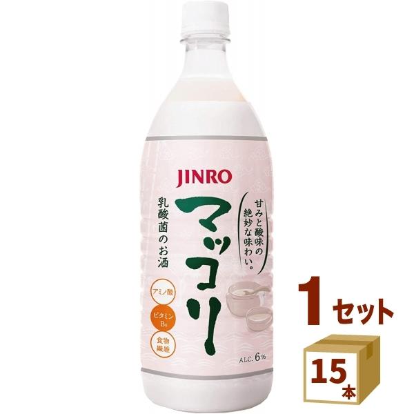 JINRO 眞露 マッコリ ペット 韓国 1L 1000ml×1ケース(15本)