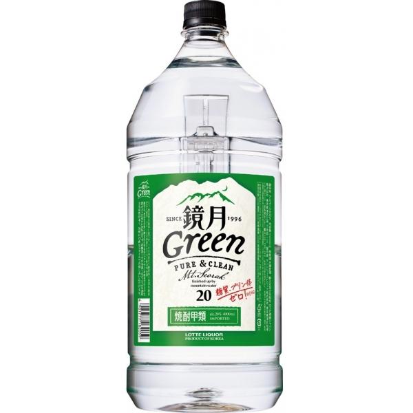 他サイト： サントリー 韓国焼酎 鏡月 GREEN グリーン 20度 甲類 4L 4000ml 1本の商品画像