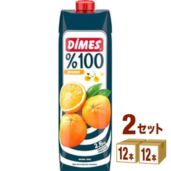 DIMES �f�B���X 100�� �I�����W�W���[�X �Z�k�Ҍ� �g���R 1000ml 2�P�[�X (24�{)