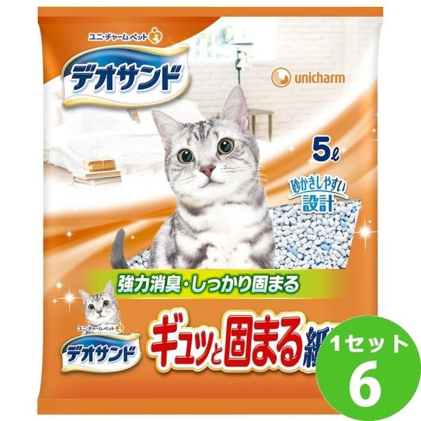 他サイト： ユニチャーム デオサンド 紙砂 5L 6袋 ペットの商品画像