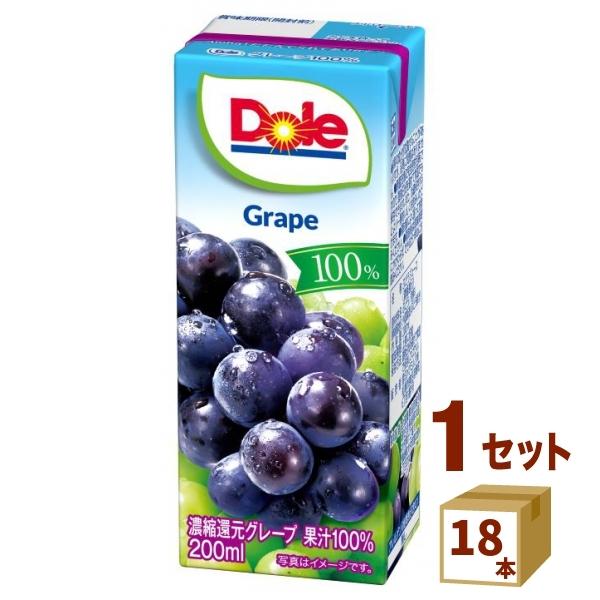 Dole h[ O[v 100%  200ml×18{ 󃁃O~N