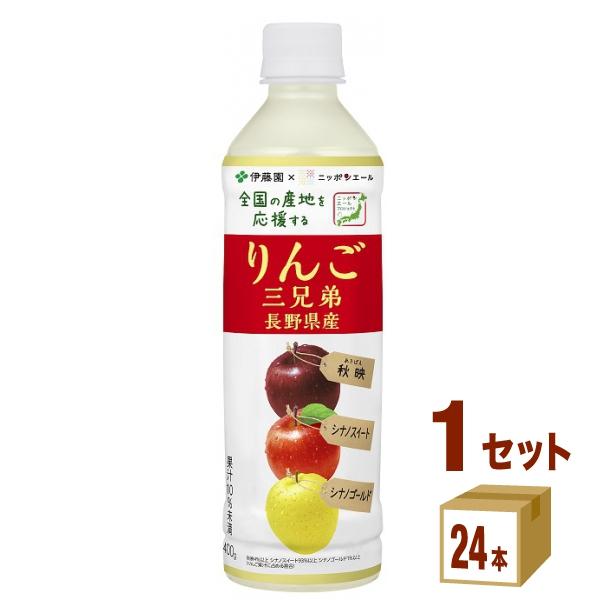 りんご　0324 伊藤園 ニッポンエール 長野県産りんご三兄弟 400ml 1ケース (24本