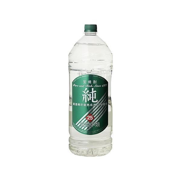 宝焼酎 25% 4L×4本 4本まで1梱包)宝焼酎 純 25度 4L 焼酎甲類 長S : 日本のSAKE 和泉清