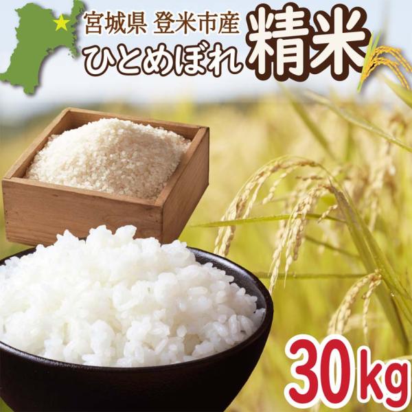 2025年度米　宮城県登米市　ひとめぼれ　30kg ひとめぼれ 白米 30kg 令和7年産 一等米 宮城県登米市産 2025年 精米