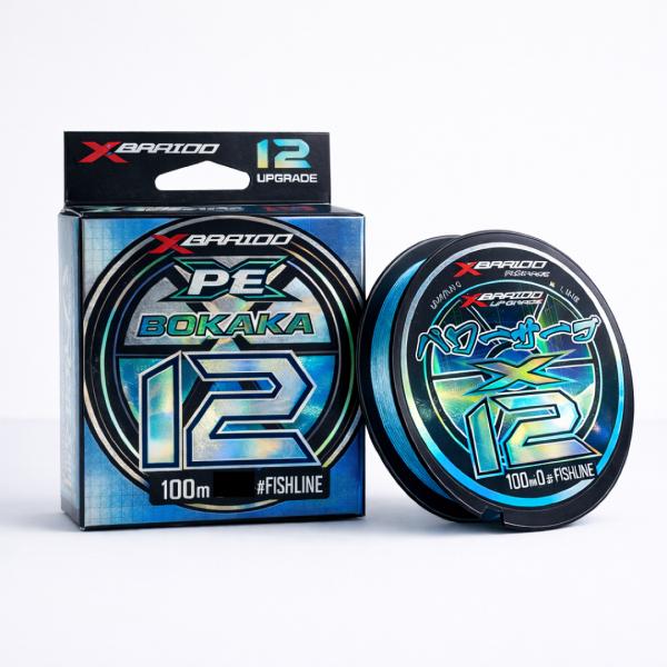 PEライン 12本編み 100m ブルー X12 遠投 高感度 耐摩耗 エギング アオリイカ シーバス ショアジギング オフショア 青物 0.6〜6号