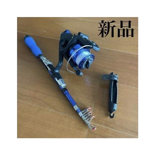リールと糸がセットになった。伸縮式の穴釣りロッド1ｍです♪スピニングリール、ベイトリールどちらでもご使用いただけます(*^▽^*)リールのハンドルは左右交換可能ですので右利き、、左利き、、どちらもオッケー♪竿は伸ばして１００ｃｍ（1ｍ）、縮...