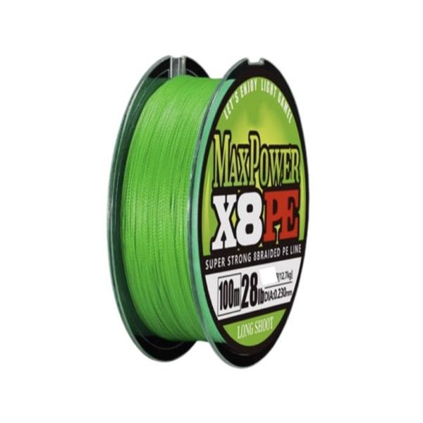 PEライン8号 100m×9 新品未使用 PEライン 100m X8 8本編み 8本撚り 緑 グリーン 0.6号 0.8号 1号 1