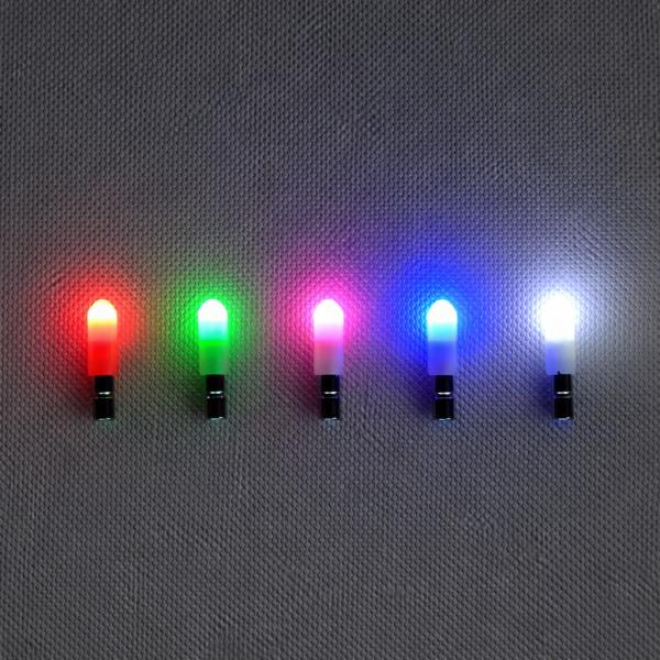 ウキトップ 点灯 4本セット 選べる6色 赤 緑 白 黄 ピンク 青 CR311 電池式 超軽量 ハカマ取付対応 環付ウキ 夜釣り フカセ釣り