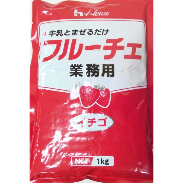 牛乳を加え混ぜるだけで、簡単にフルーツ果肉入りデザートが出来上がります。内容量：１ｋｇ　原材料：いちご（加糖）、砂糖、果糖ぶどう糖液糖、果糖、食塩／ゲル化剤（ペクチン）、PH調整剤、着色料（くちなし・紅こうじ）、香料、乳酸Ca、（一部にりん...