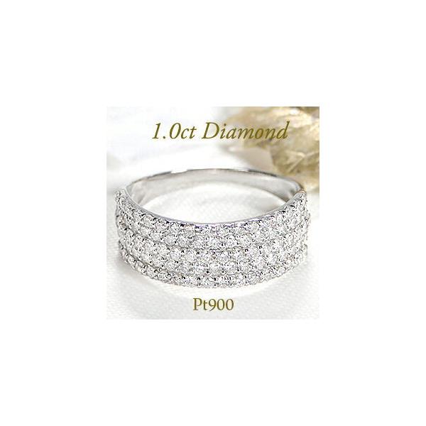 Pt900 K18YG 1.0ct 豪華 ダイヤモンド パヴェ リング ダイヤ 人気
