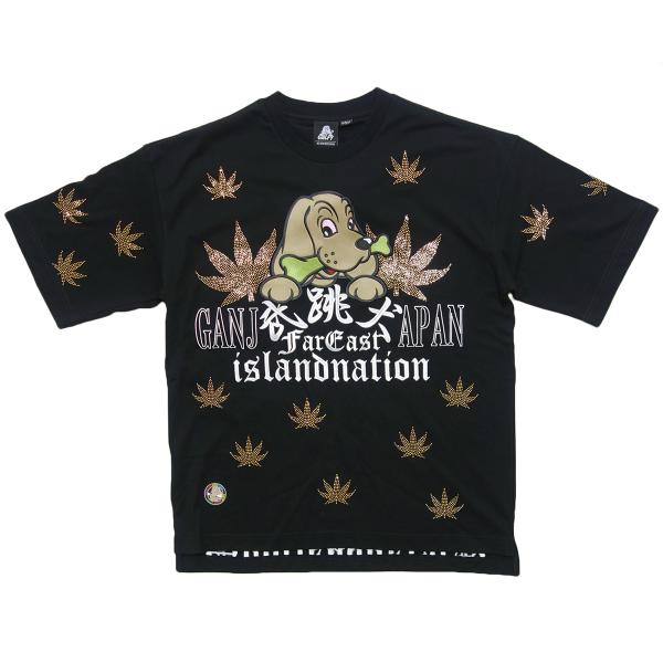 GALFY（ガルフィー） ラインストーン 半袖 Tシャツ 黒 162035 MCF : 和