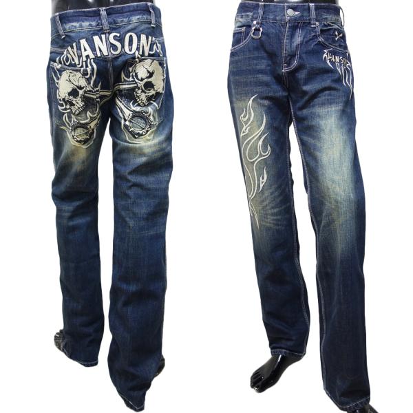 VANSON（バンソン） ドクロ スカル ジーンズ デニム ジーパン メンズ
