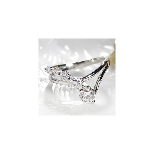 ミ*8様 プラチナ900　ダイヤモンドリング　グラデーション　8石 pt900 「0.8ct」 ダイヤモンド グラデーション リング