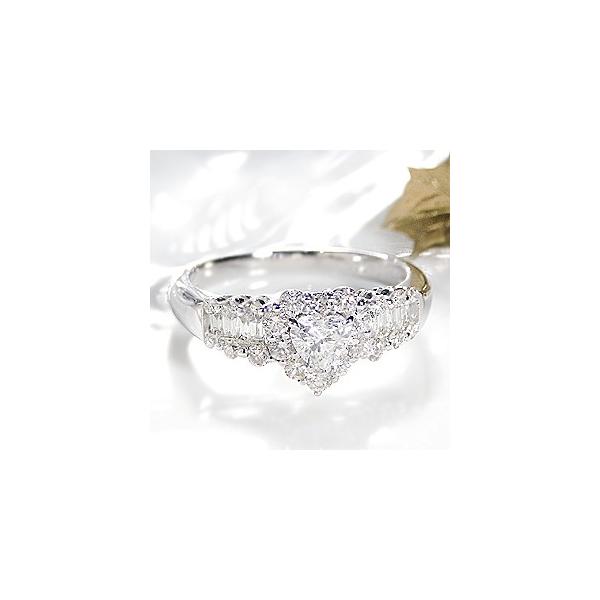 pt900 プラチナ ダイヤモンド ダイヤ 指輪 リング ハートカット 大粒