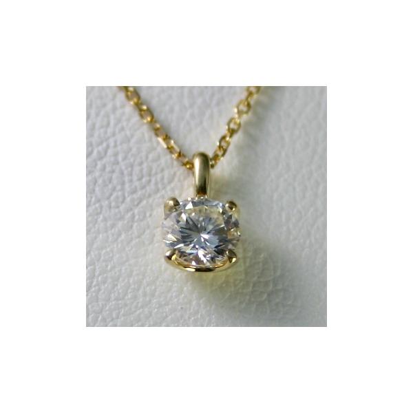 ダイヤモンド ネックレス K18 一粒 0.4ct 鑑定書付 0.40ctup Eカラー