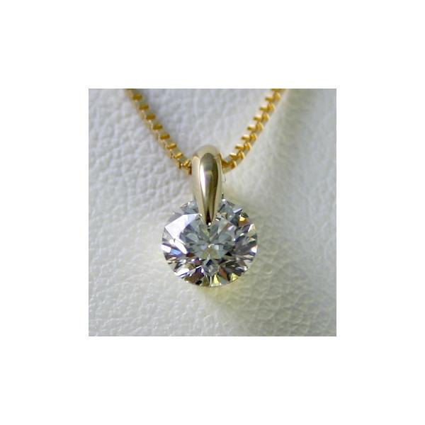 ダイヤモンド ネックレス K18 一粒 0.7ct 鑑定書付 0.70ctup Gカラー