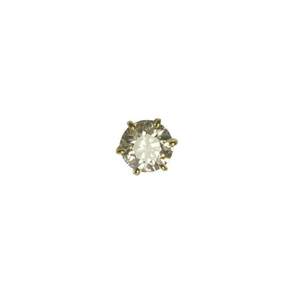 ダイヤモンド ピアス 一粒 片耳 K18 0.5カラット 鑑定書付 0.59ct D