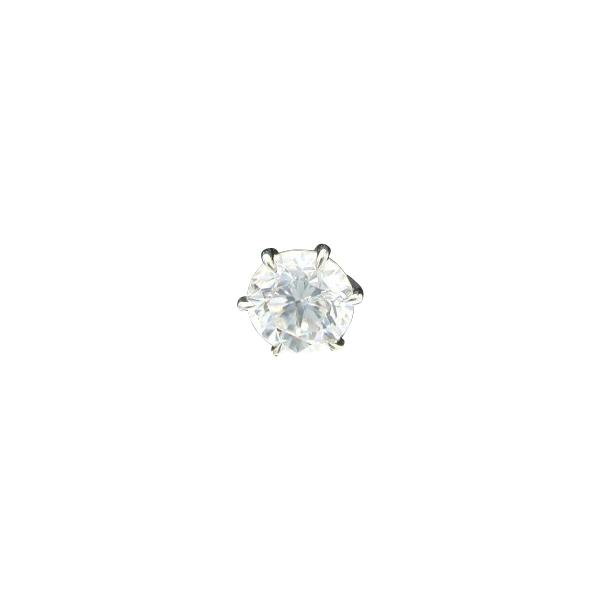 ダイヤモンド ピアス 一粒 0.4カラット プラチナ 鑑定書付 0.402ct D 
