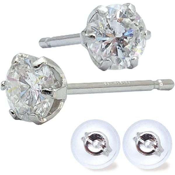 計0.2ct(0.10ct×2) 天然 ダイヤモンド Pt900 ピアス プラチナ ダブル