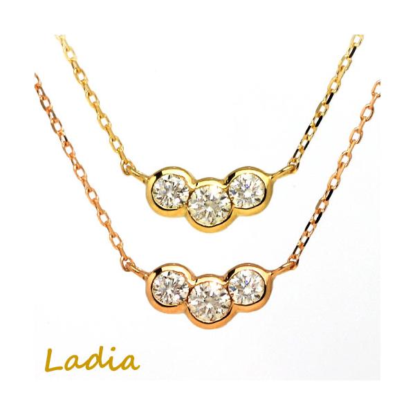 ネックレス レディース ゴールド ダイヤモンド 0.12ct K18 イエロー
