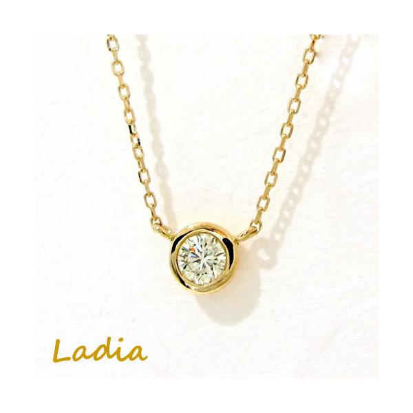 K18＊イエローゴールド＊ネックレス＊ダイヤ＊シンプル美しい ダイヤモンド ネックレス 0.1ct K18 イエローゴールド 一粒