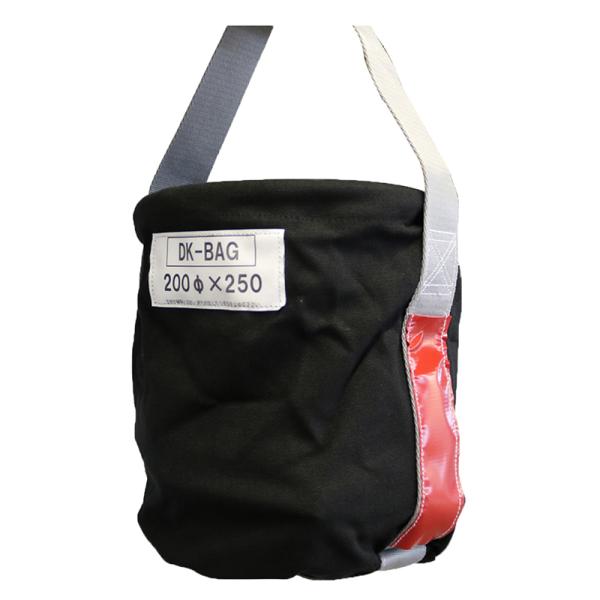 DK-BAG 電工バッグ φ200×H250 レッド 小 資材運搬 資材輸送 荷揚げ 荷吊り DKバッグ 現場 建築 改修 新築 電気工事 ボルト ナット アンカー