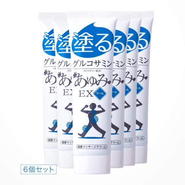 塗るグルコサミン コンドロイチン クリーム 6個セット あゆみEX クール 100g×6個 約180日分