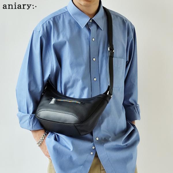 アニアリ  aniary 本革 ショルダー バッグ バルケッタ メンズ ショルダーバッグ アルティザンレザー Artisan Leather レザーバッグ 舟形 ブラック 36-03002 爆買