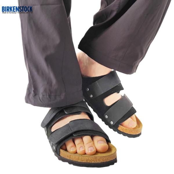 (正規販売店)ビルケンシュトック BIRKENSTOCK サンダル メンズ Uji ウジ 1024832 ナローフィット(幅狭) コンフォートサンダル ヌバック スエードレザー 本革