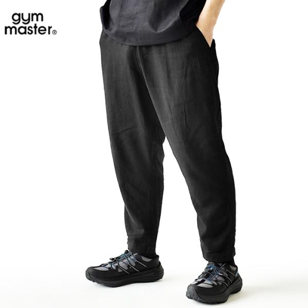 ジムマスター gym master パンツ 麻レーヨン テーパードパンツ メンズ リネン イージーパンツ 9分丈 薄手 ウエストゴム G721741 (ネコポス対象) 爆買