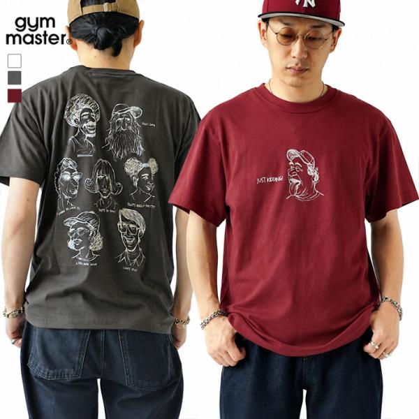 ジムマスター gym master Tシャツ 5.6oz In my heart TEE メンズ レディース 半袖 クルーネック 笑顔 フェイス バックプリント 丸胴 G774774 (ネコポス対象)