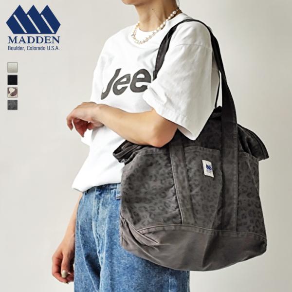メデン MADDEN トートバッグ 12oz CANVAS GROCERY TOTE BAG 12オンス キャンバス グローサリー トート 17L メンズ レディース 無地 レオパード A4 MDPM-05 爆買