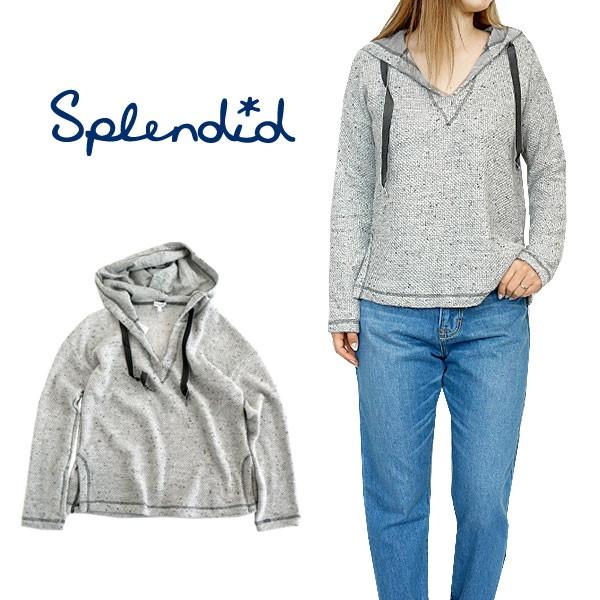 Splendid スプレンディッド フードパーカー Vネック ニット パーカー 長袖 St Splendid St ジェイピアプラス 通販 Yahoo ショッピング