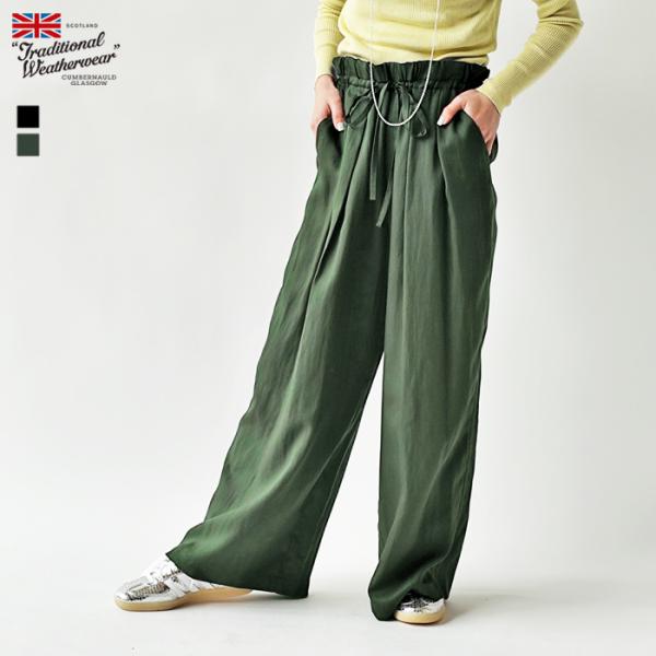 (正規販売店) トラディショナル ウェザーウェア Traditional Weatherwear パンツ ワイドパンツ STROAT ストロート レディース ウエストゴム 261KGFPT0323PD 爆買