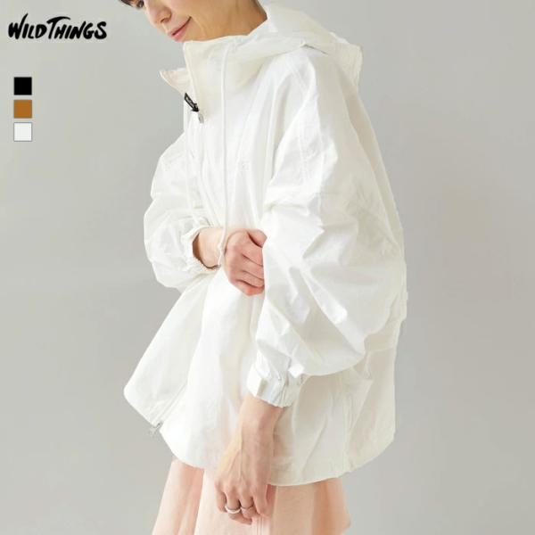 ワイルドシングス ジャケット レディース WILD THINGS RURAL HOOD JACKET フードジャケット WTL251-06 コットン  ショート丈 タイプライター